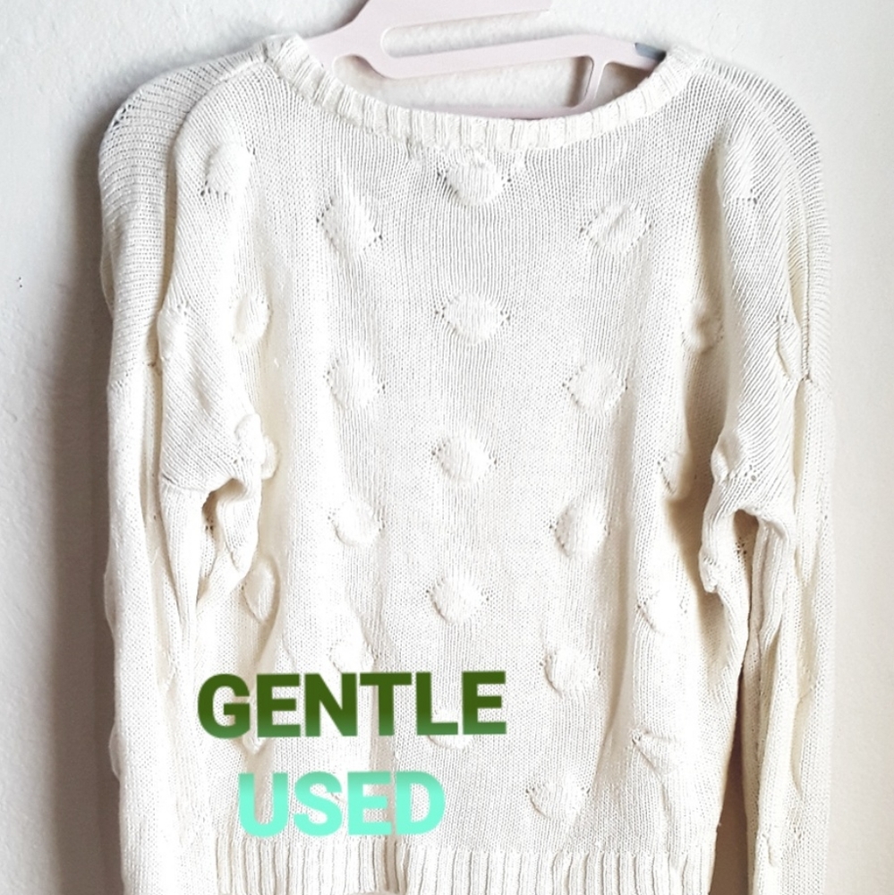 Forever 21 Crop Sweater Crochet style size M